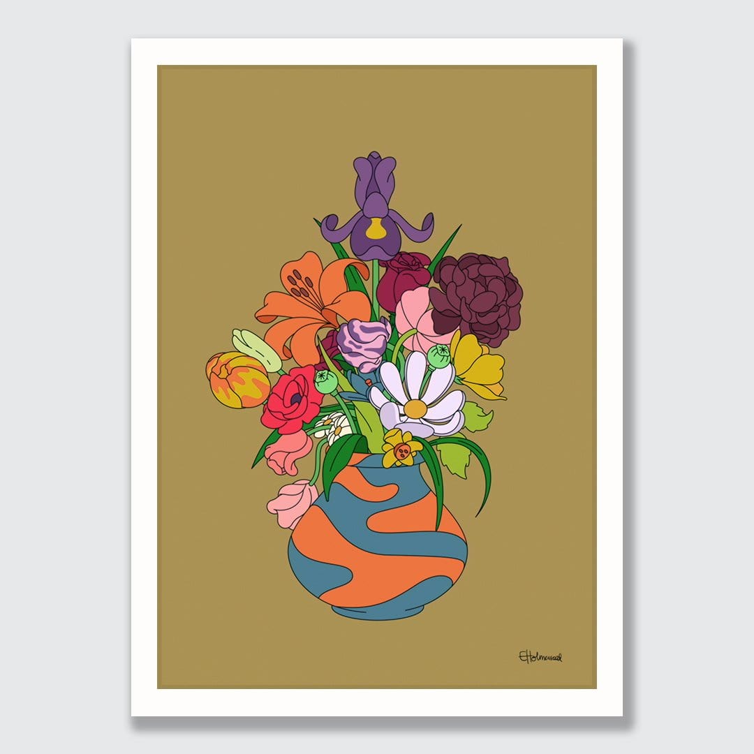 Srsly Flowers Art Print by Emile Holmewood