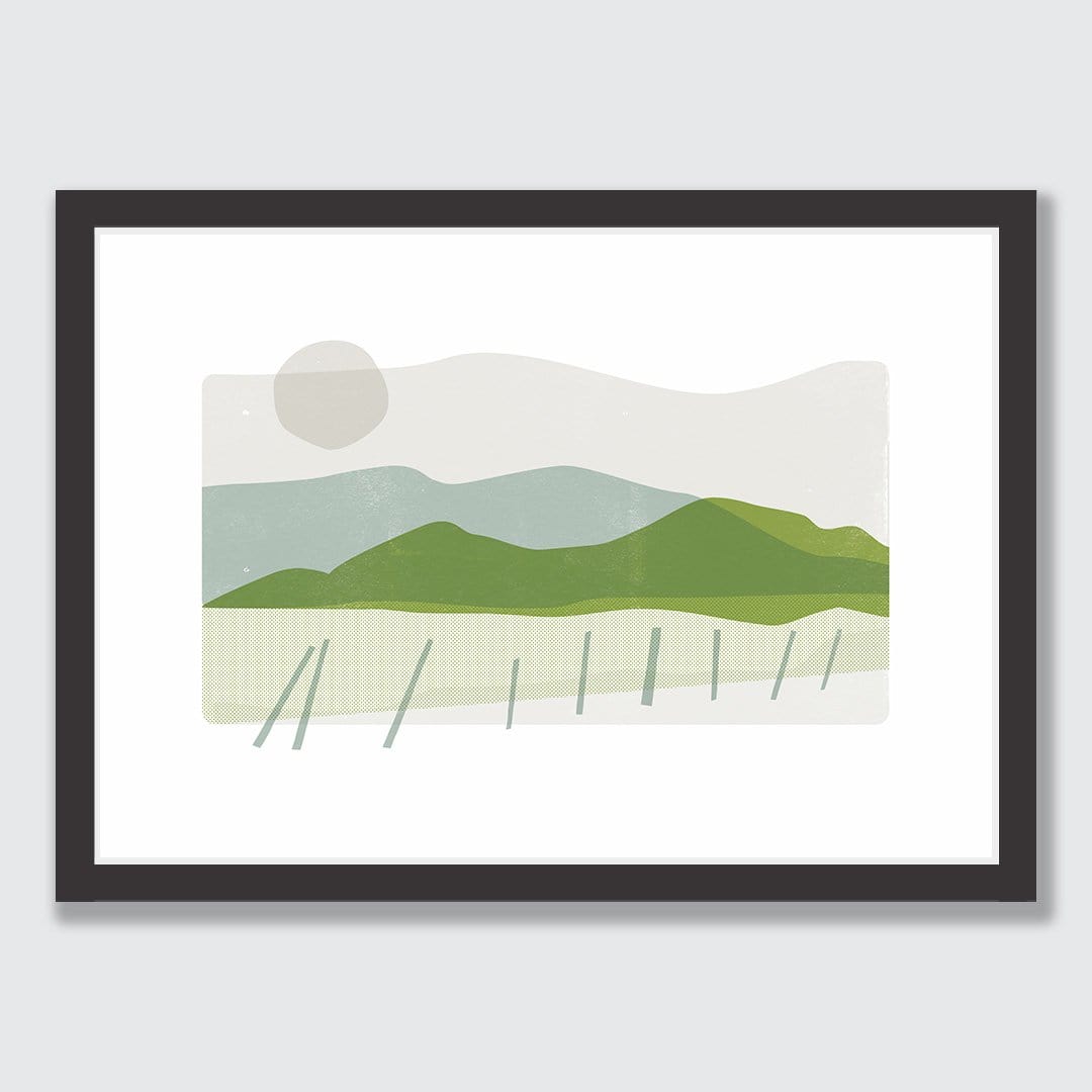 State Highway 39 Green Art Print by Sarah Parkinson