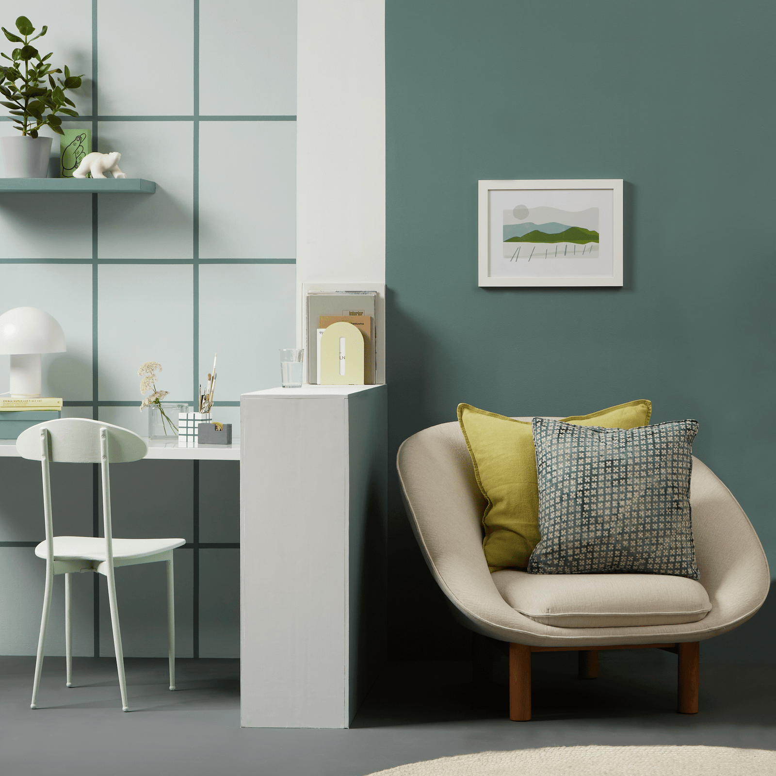 State Highway 39 Green Art Print by Sarah Parkinson