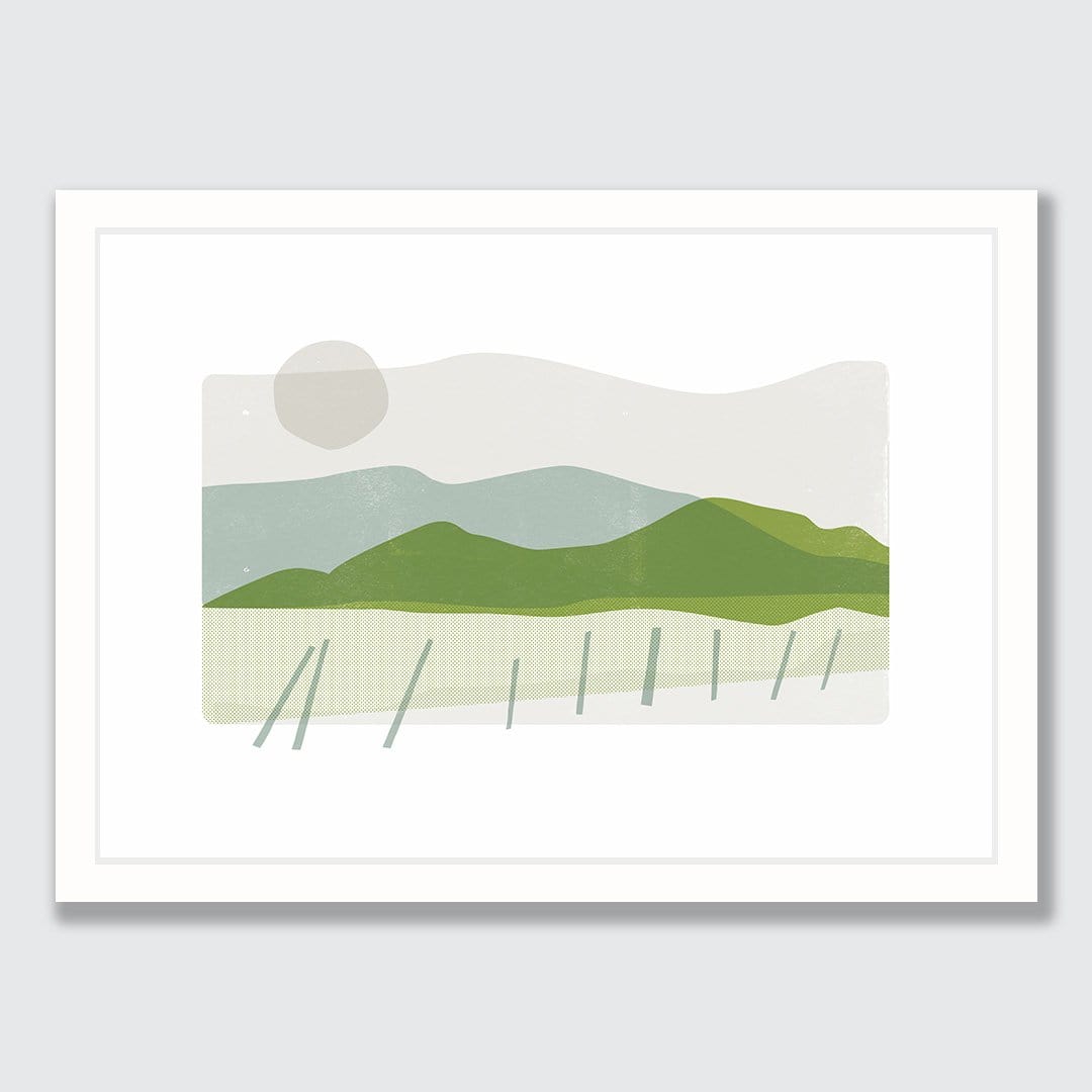 State Highway 39 Green Art Print by Sarah Parkinson
