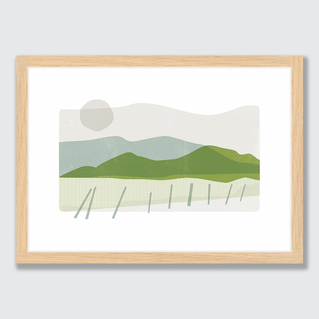 State Highway 39 Green Art Print by Sarah Parkinson