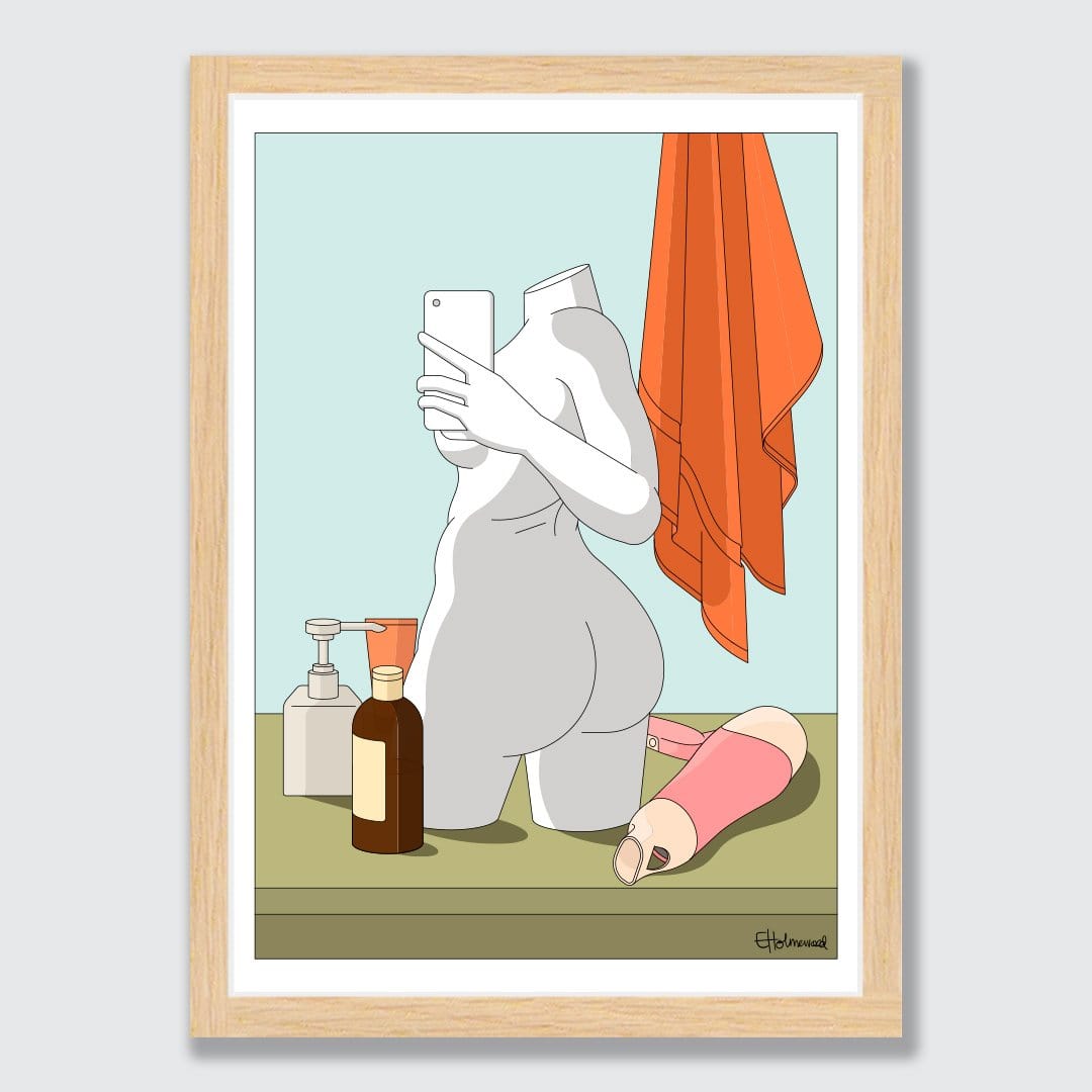 Still Life In Bathroom Art Print by Emile Holmewood