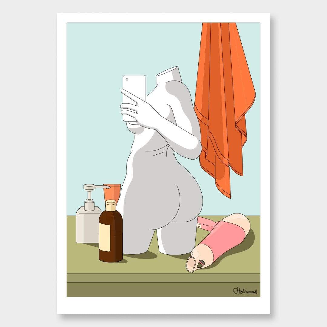Still Life In Bathroom Art Print by Emile Holmewood
