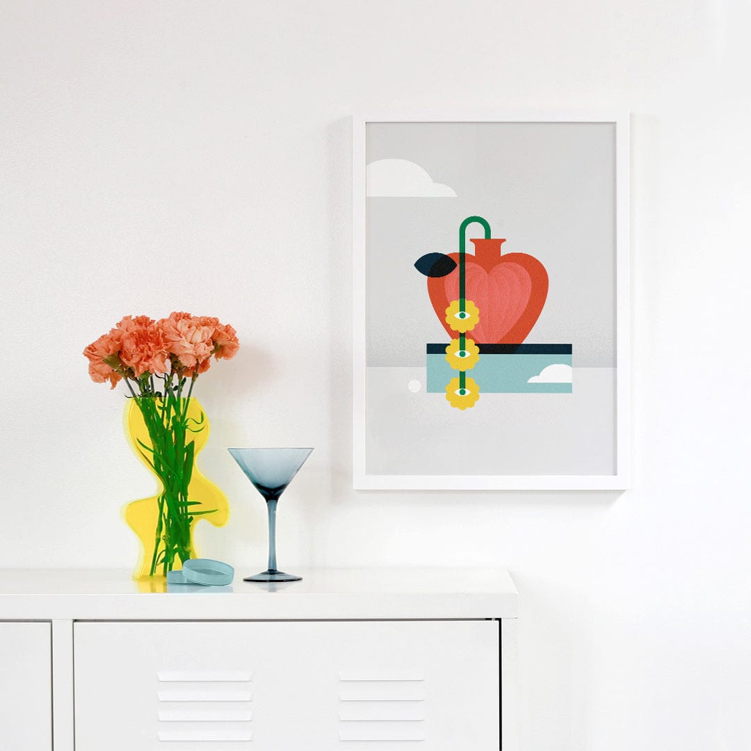 Still Life Red Art Print by Beth Xia