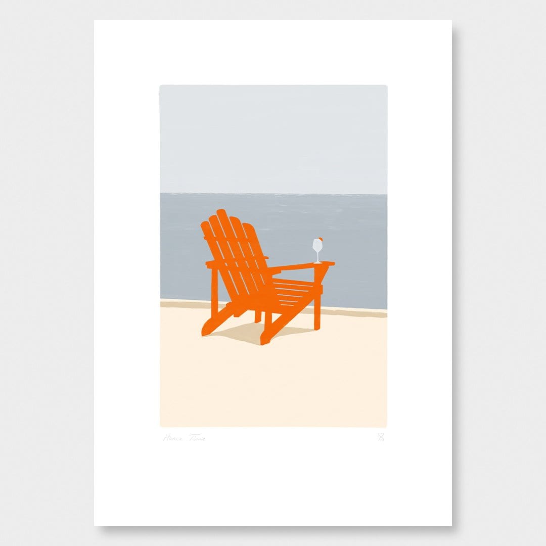 Retro Sundowner Art Print by Home Time