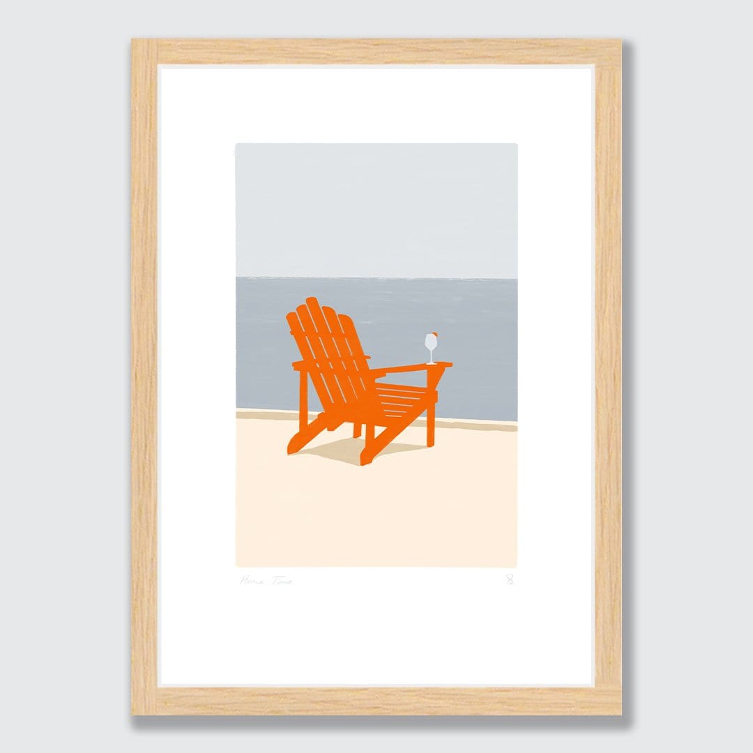 Retro Sundowner Art Print by Home Time