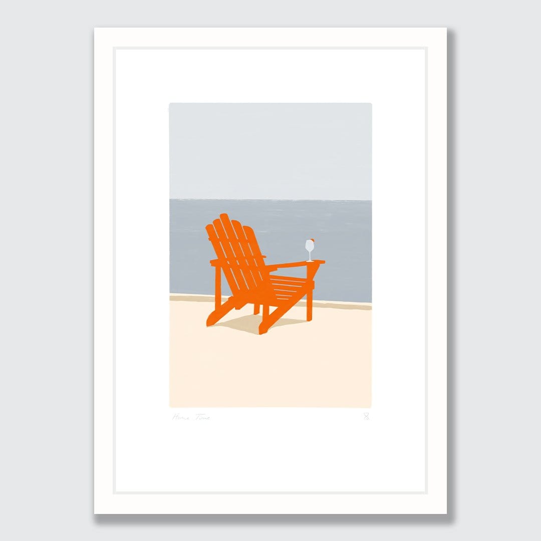 Retro Sundowner Art Print by Home Time