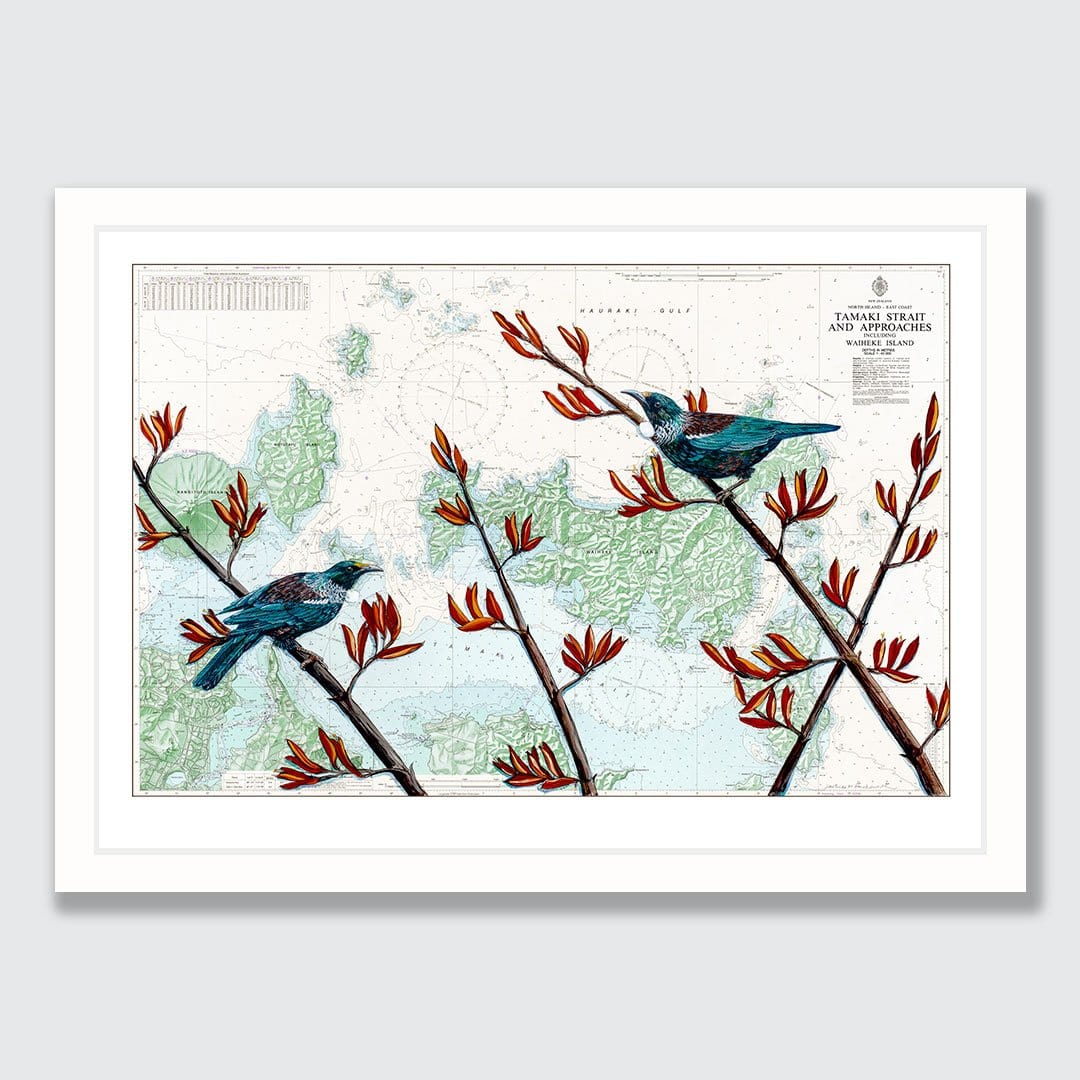 Tamaki Tui Art Print by Justine Hawksworth