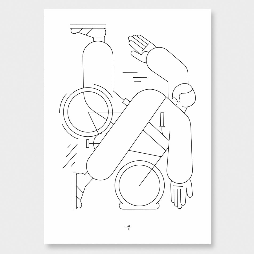 The Bike Art Print by Matt Jennings