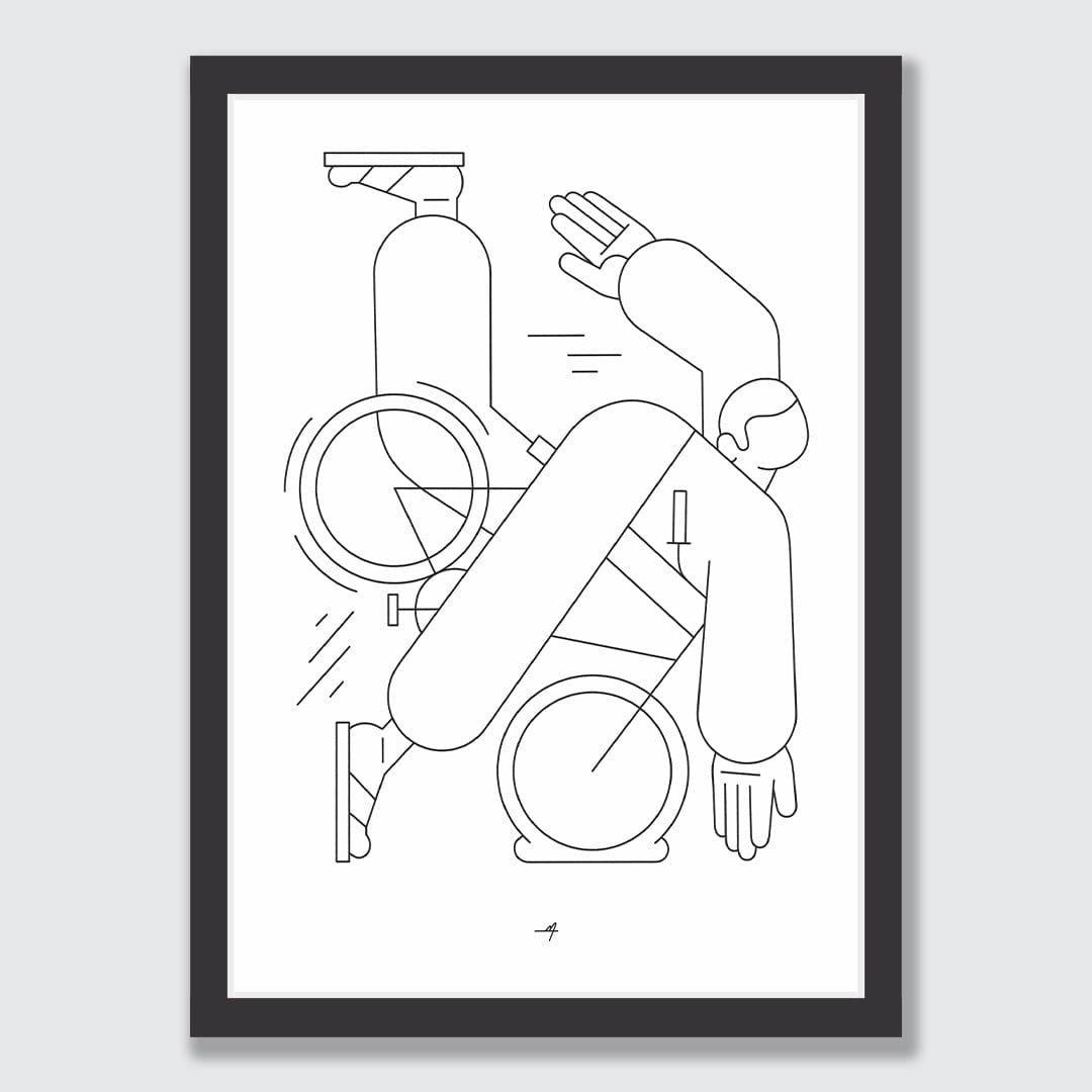 The Bike Art Print by Matt Jennings