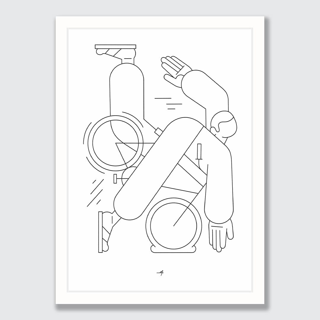 The Bike Art Print by Matt Jennings