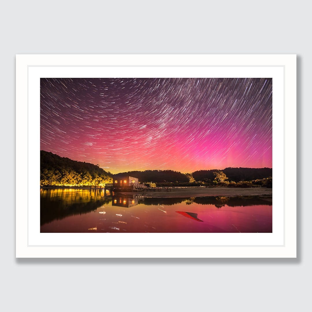 The Boatshed – Okarito Photographic Print by Mike Mackinven