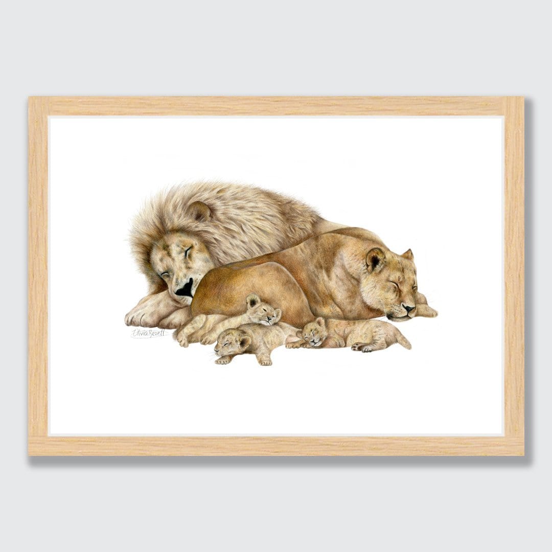 The Lion Sleeps Tonight Art Print by Olivia Bezett
