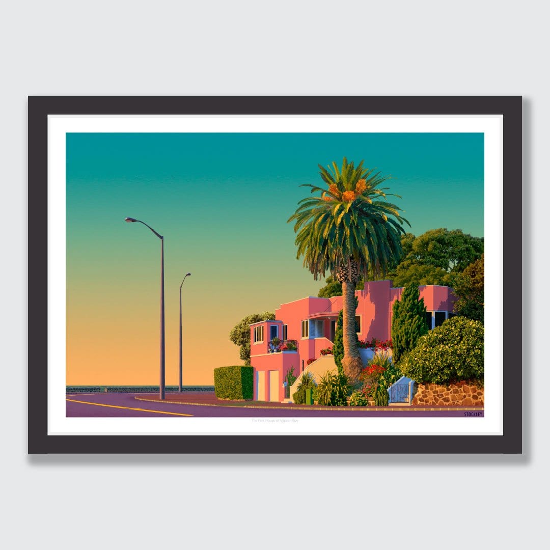The Pink House Art Print by Simon Stockley