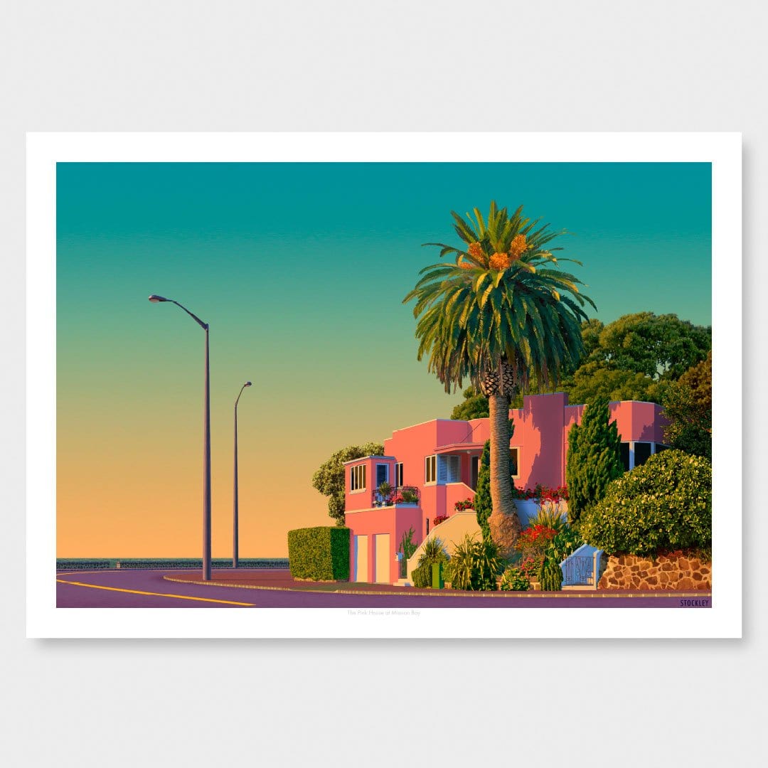 The Pink House Art Print by Simon Stockley