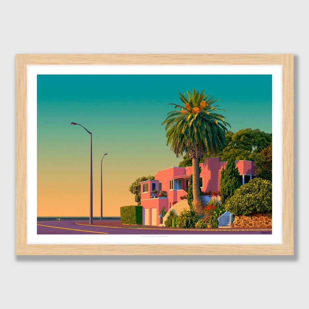 The Pink House Art Print by Simon Stockley