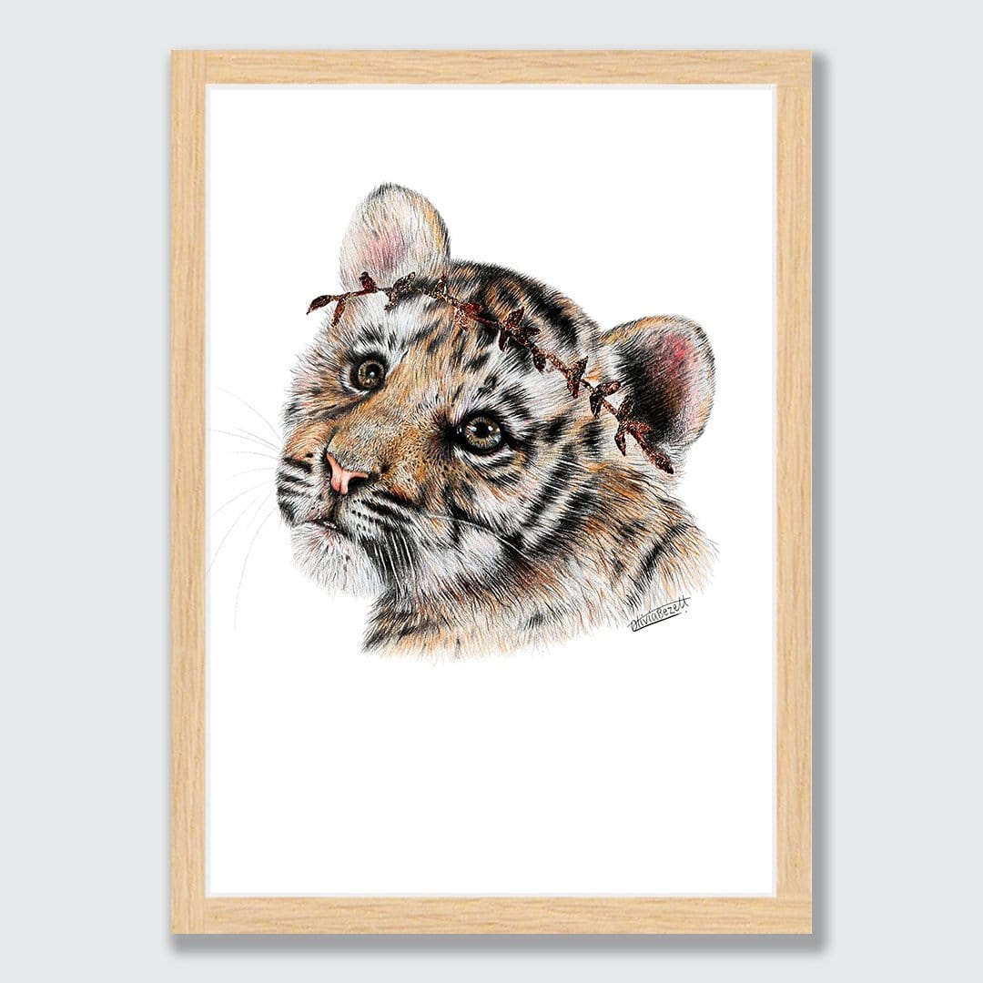 Tiger Cub Art Print by Olivia Bezett