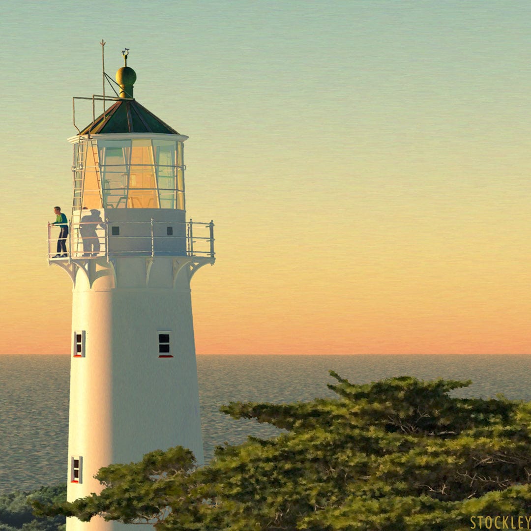 Tiritiri Matangi Lighthouse Art Print by Simon Stockley
