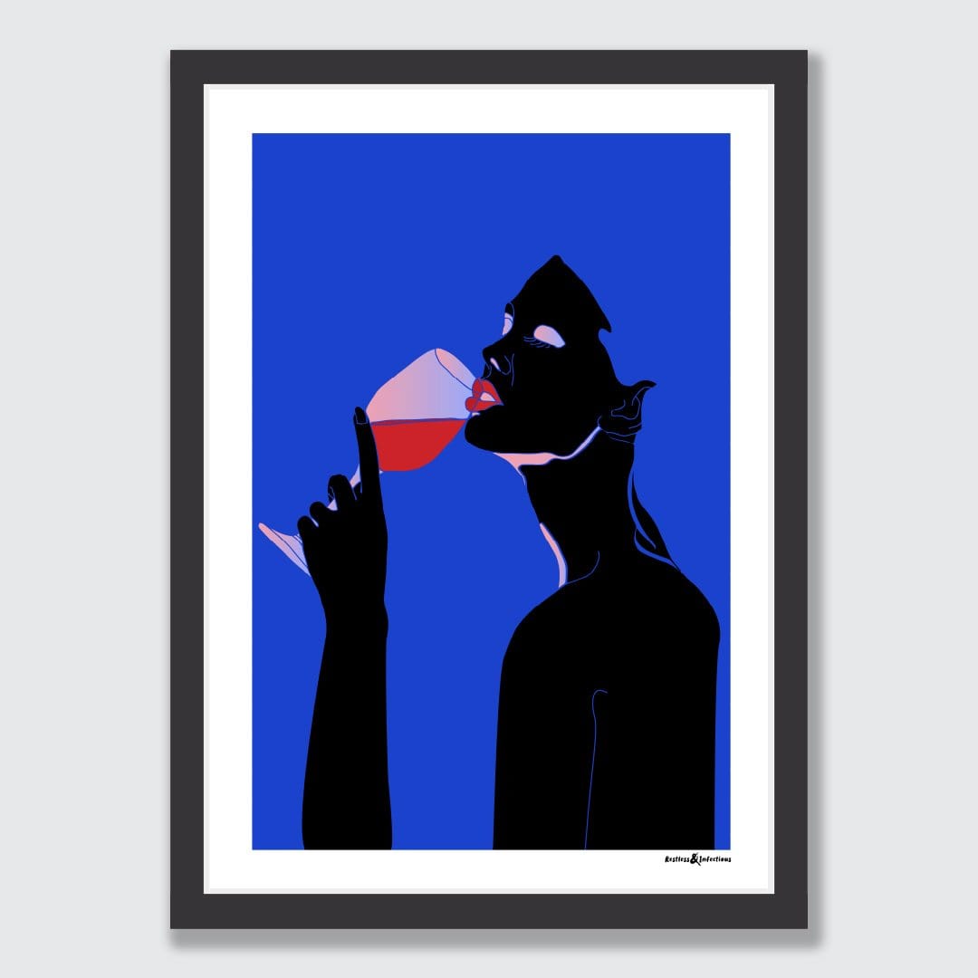 Vino Art Print by Restless &amp; Infectious