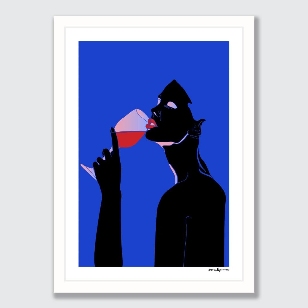 Vino Art Print by Restless &amp; Infectious
