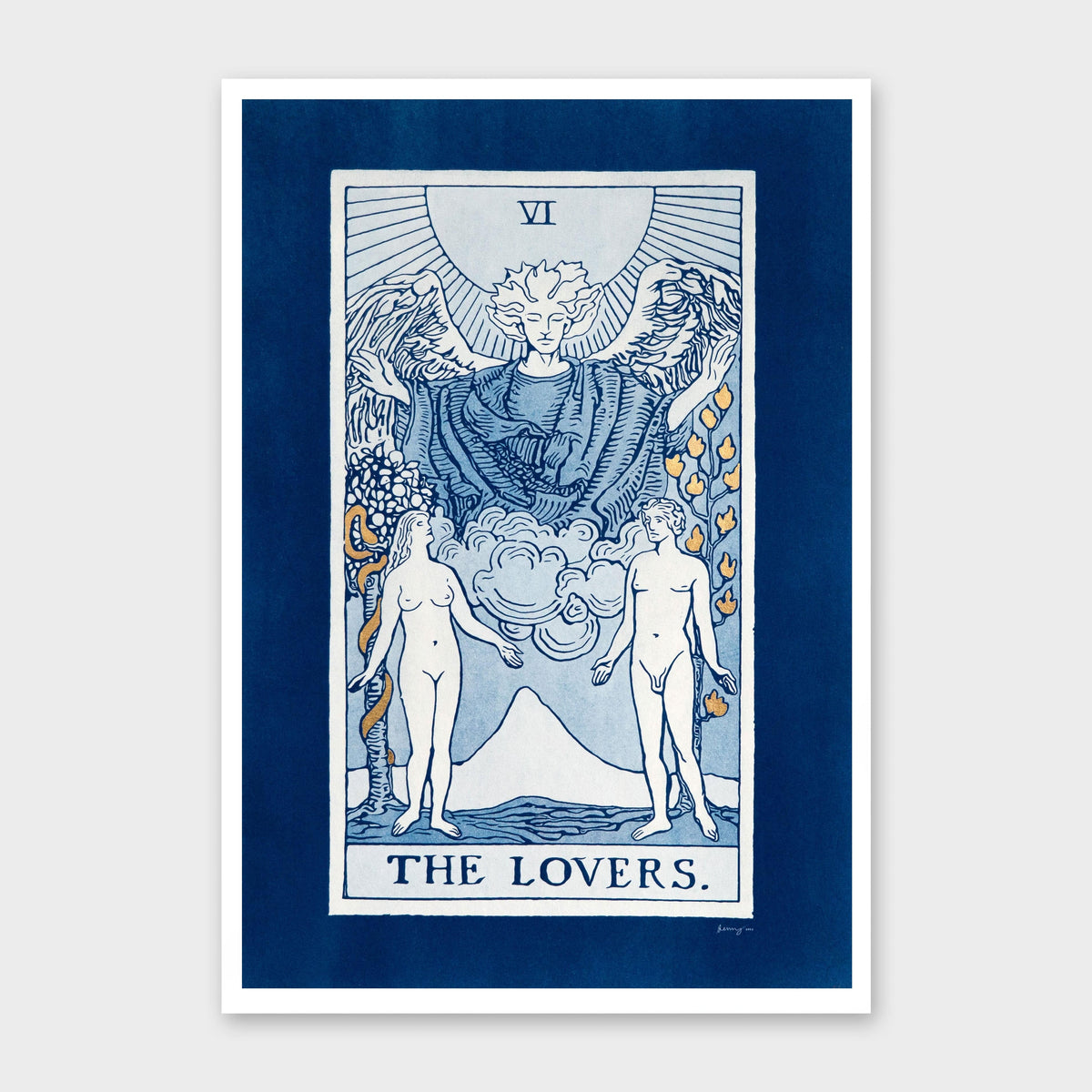 The Lovers Limited Edition Cyanotype by Sophia Jenny