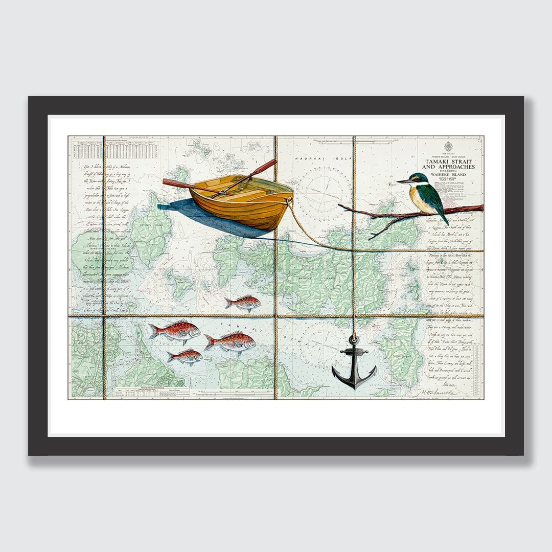 Waiheke Art Print by Justine Hawksworth