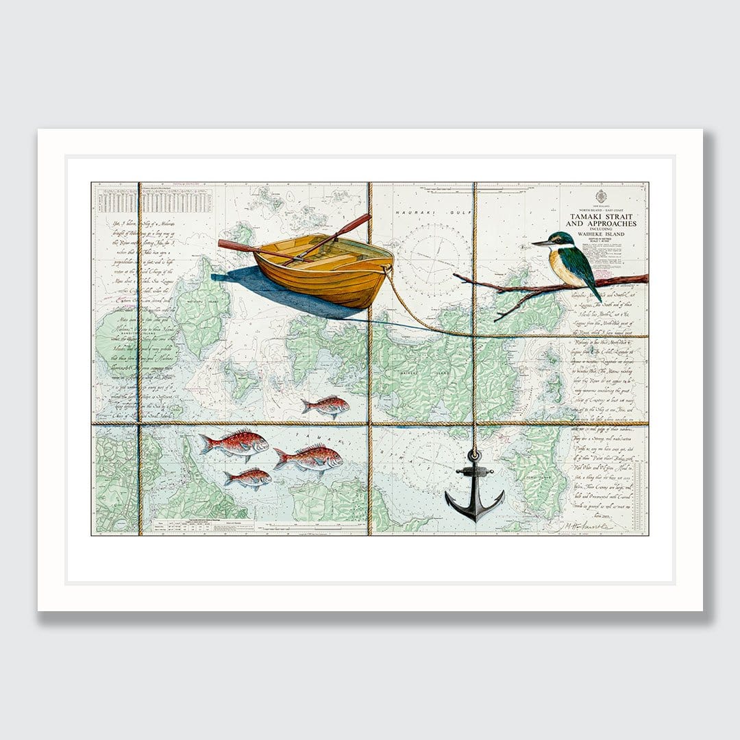 Waiheke Art Print by Justine Hawksworth