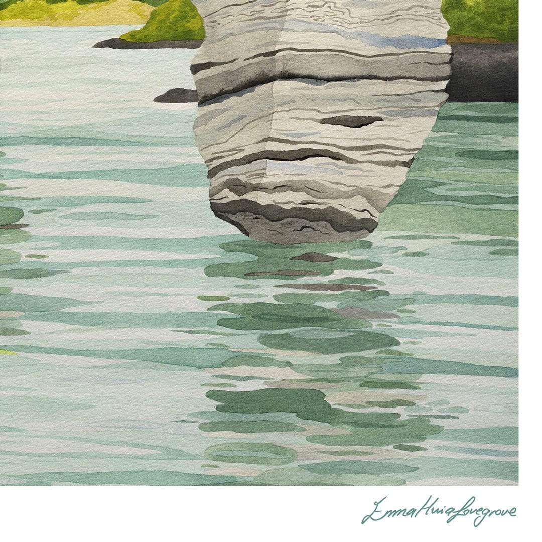 Whaingaroa Harbour Raglan Art Print by Emma Huia Lovegrove