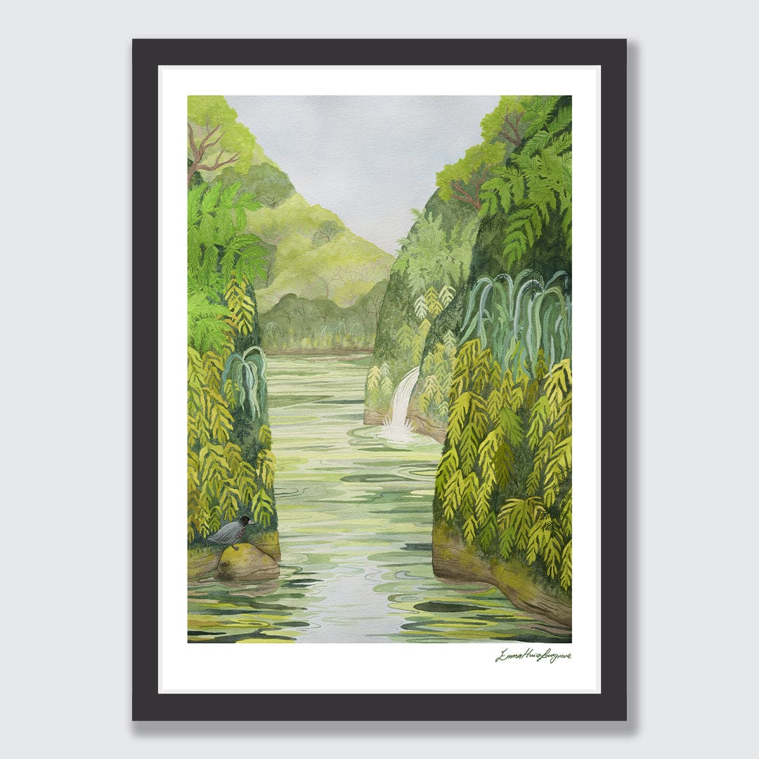 Whio on the Whanganui River Art Print by Emma Huia Lovegrove