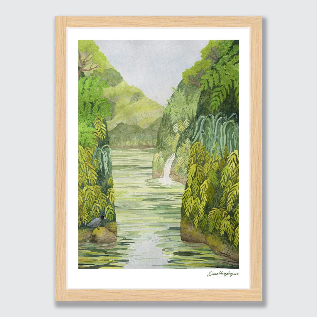 Whio on the Whanganui River Art Print by Emma Huia Lovegrove