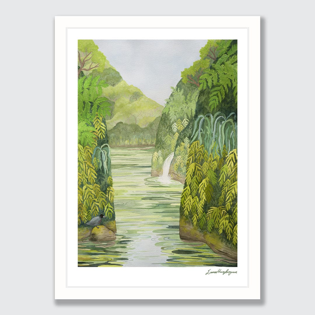 Whio on the Whanganui River Art Print by Emma Huia Lovegrove