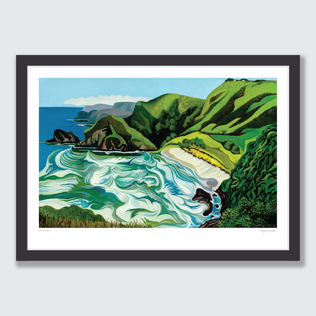 Whites Beach Art Print by Guy Harkness