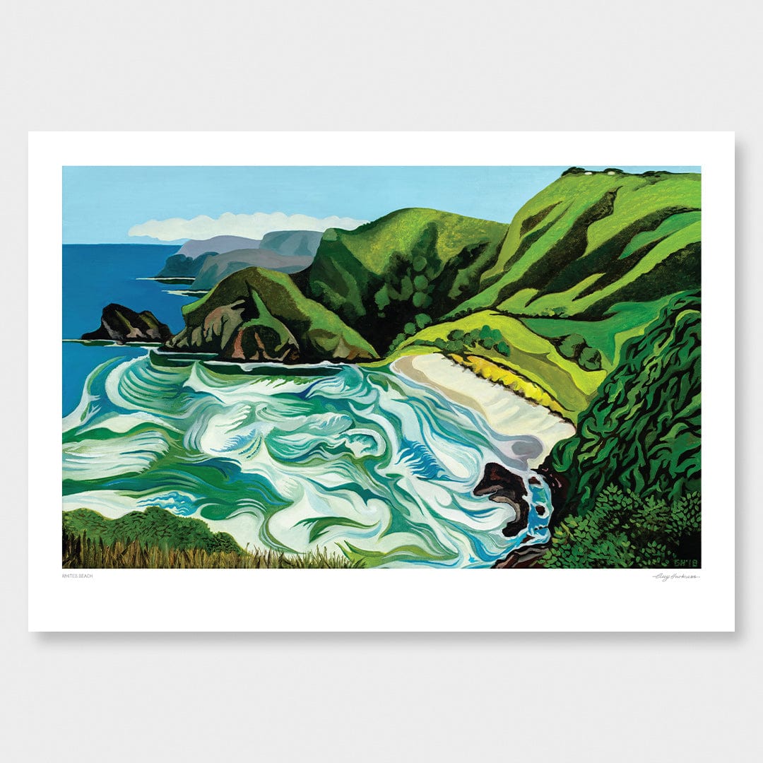 Whites Beach Art Print by Guy Harkness