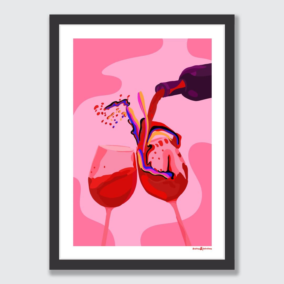 Wine Not Art Print by Restless & Infectious