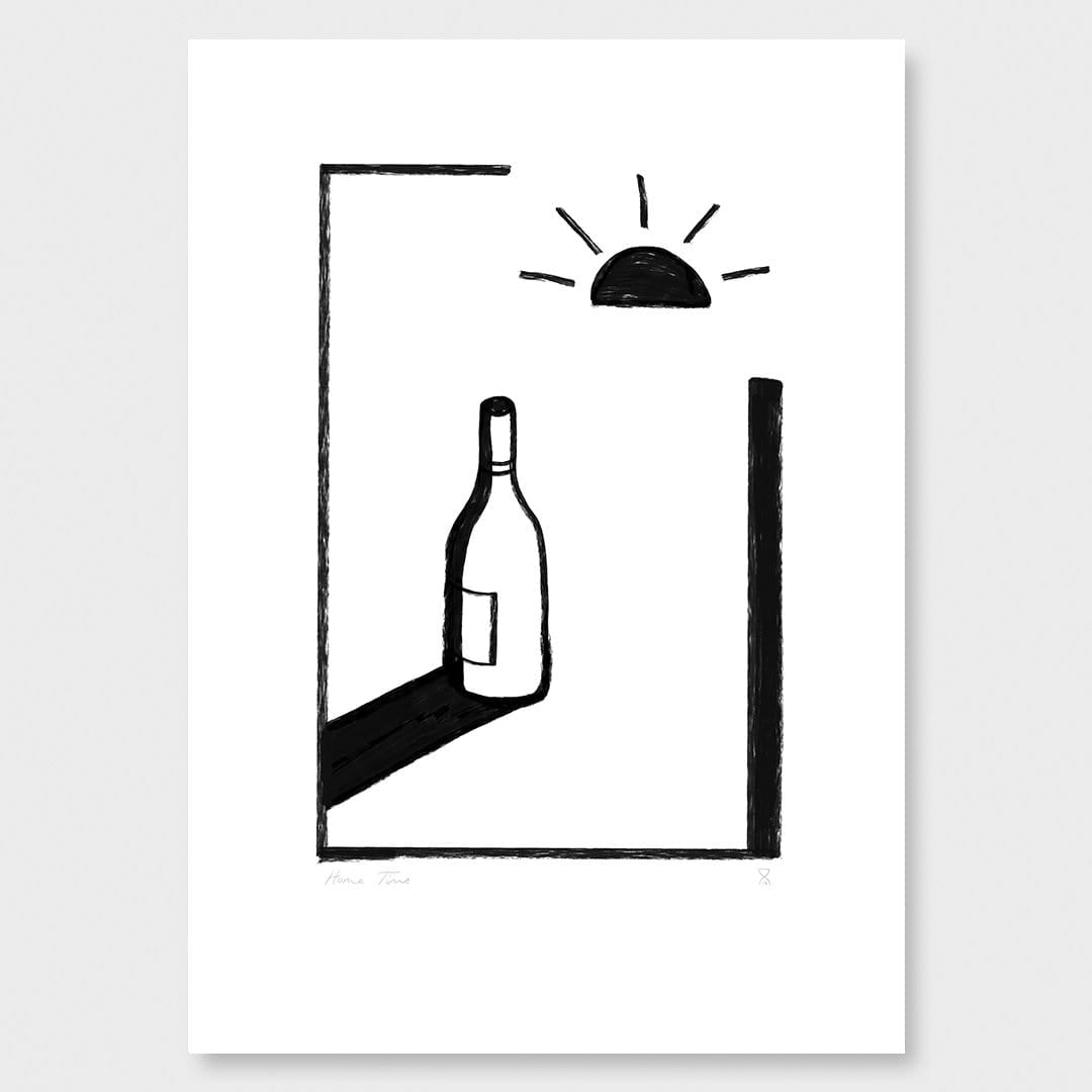 Wine o' Clock Art Print by Home Time