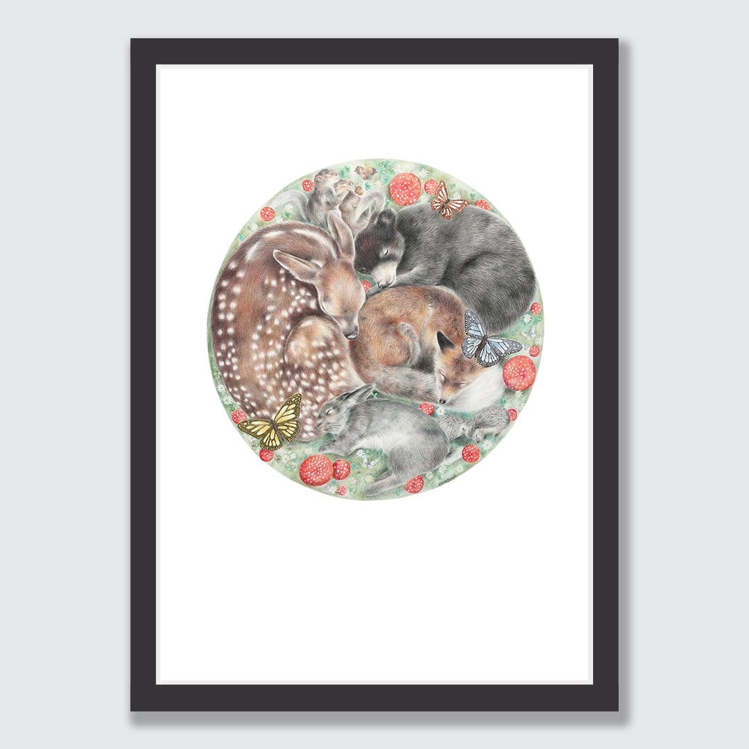 Woodland Dreamers Art Print by Olivia Bezett