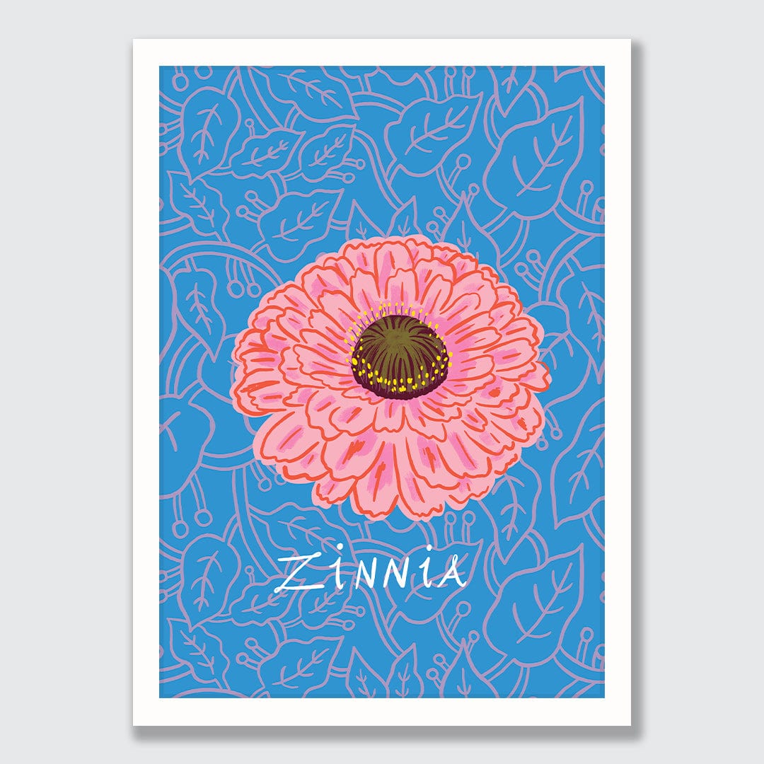 Zinnia Art Print by Crissie Rodda