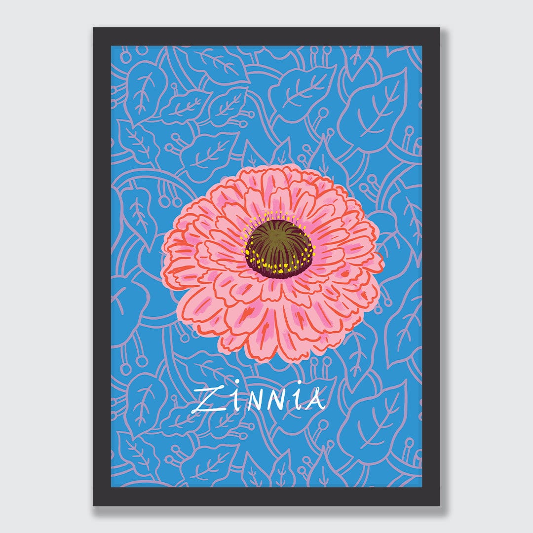Zinnia Art Print by Crissie Rodda