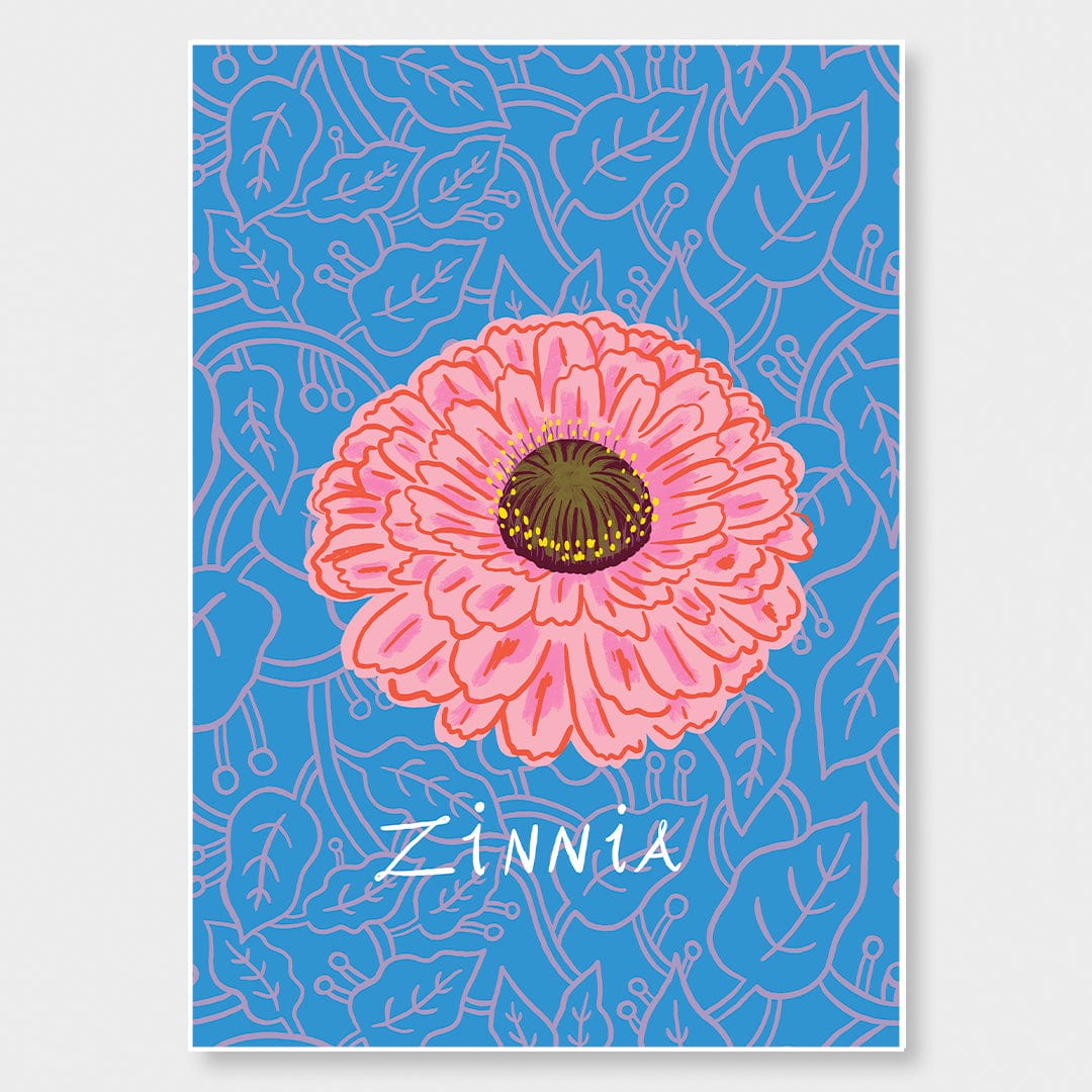 Zinnia Art Print by Crissie Rodda