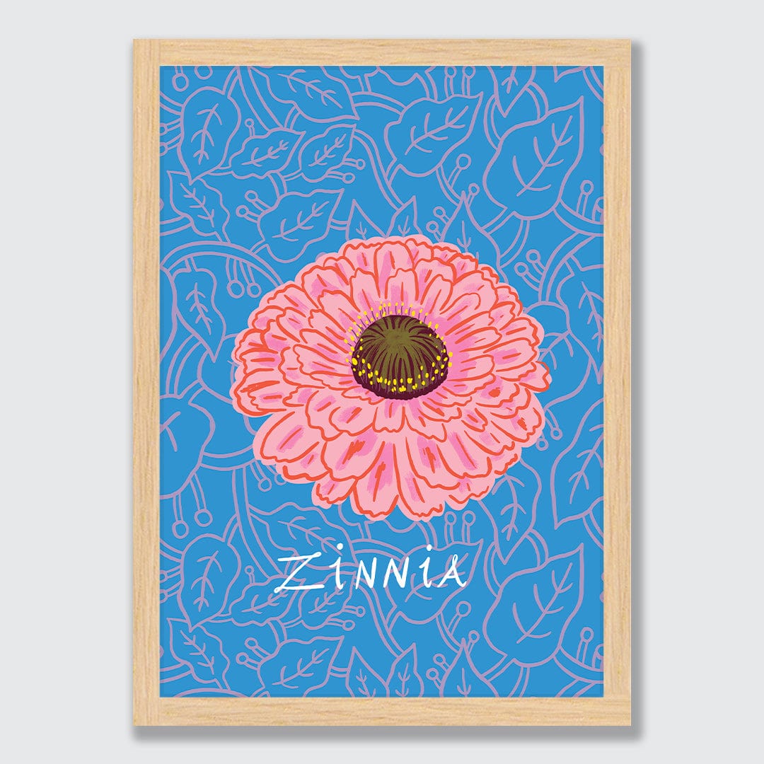 Zinnia Art Print by Crissie Rodda