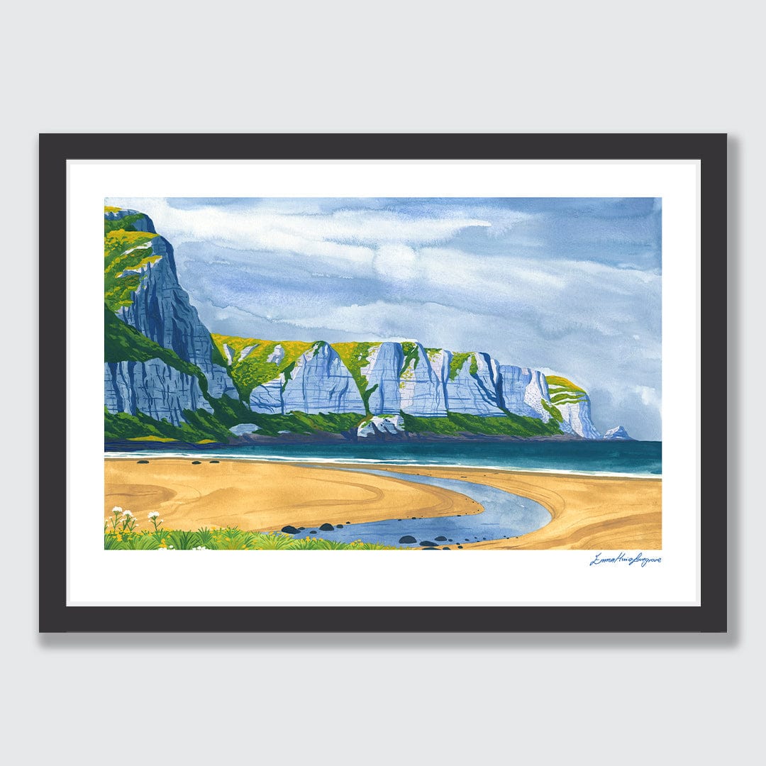 A Wintery Day at Pūrākaunui Bay Art Print by Emma Huia Lovegrove