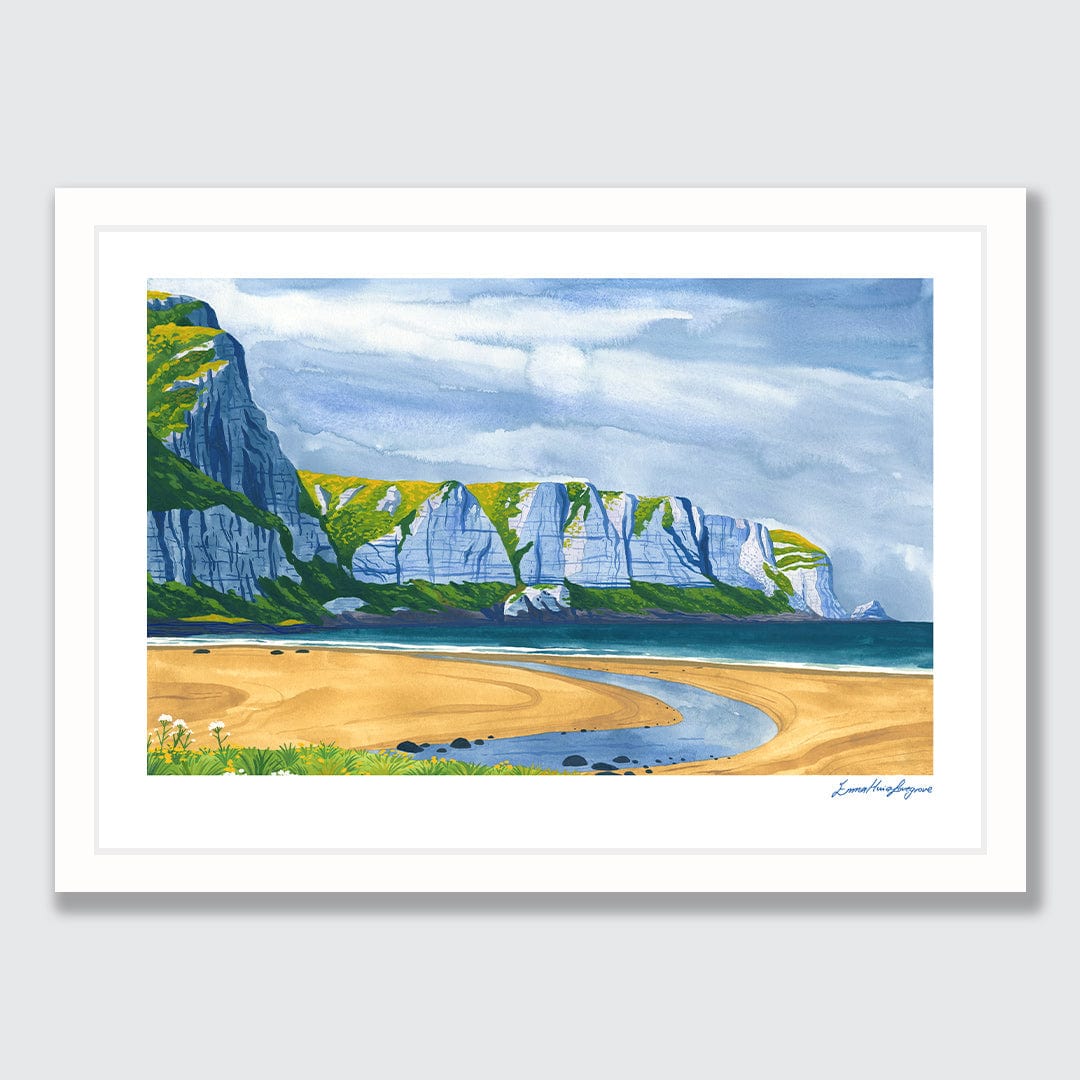 A Wintery Day at Pūrākaunui Bay Art Print by Emma Huia Lovegrove