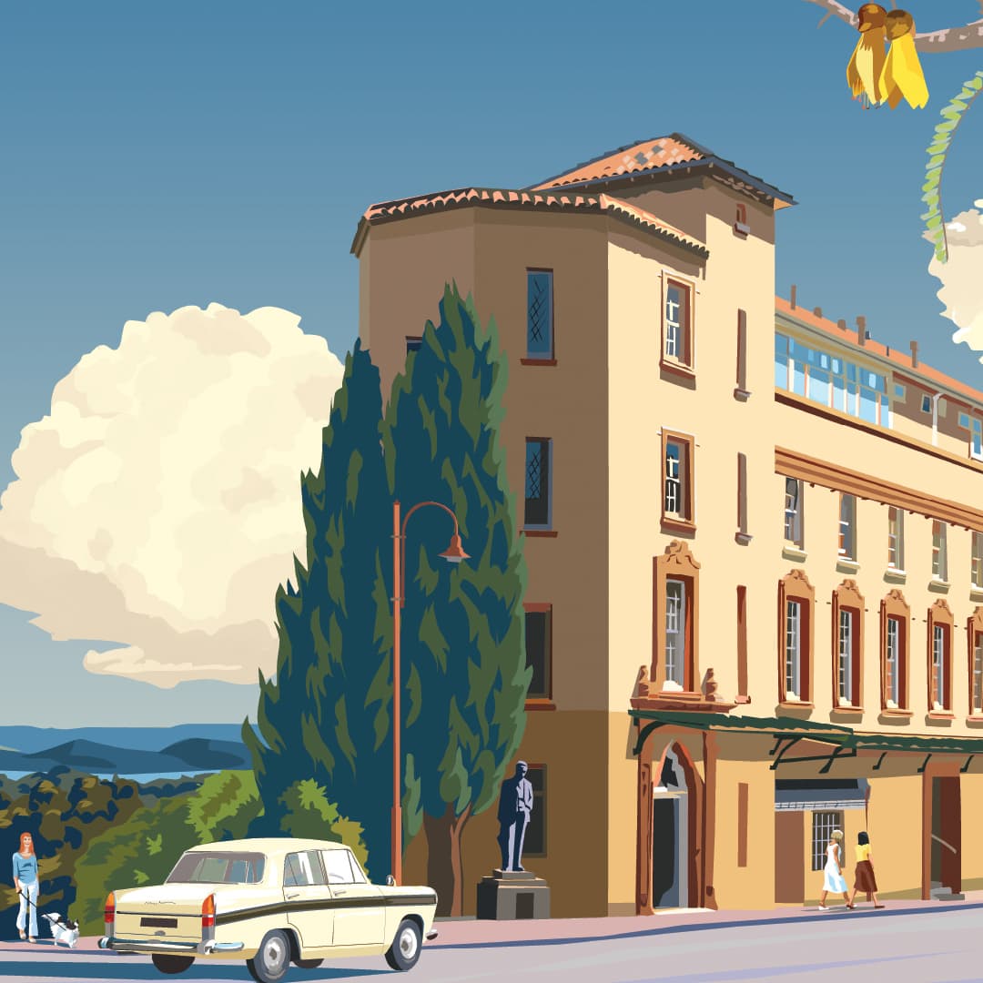 Auckland Lopdell House Art Print by Rosie Louise & Terry Moyle