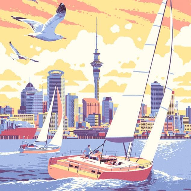 Auckland Art Print by Ross Murray