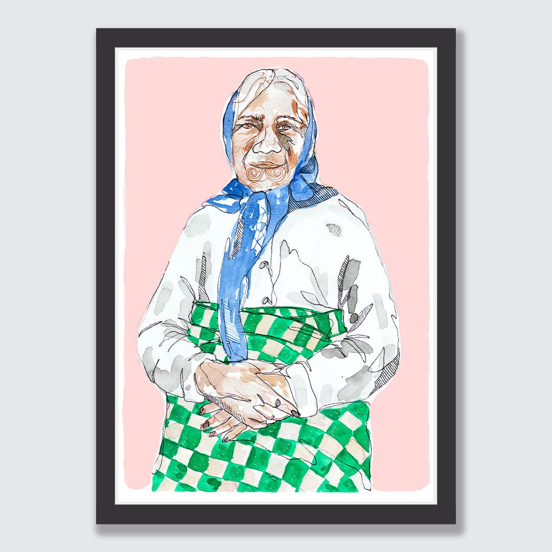 Auntie Queenie Art Print by Makus Art