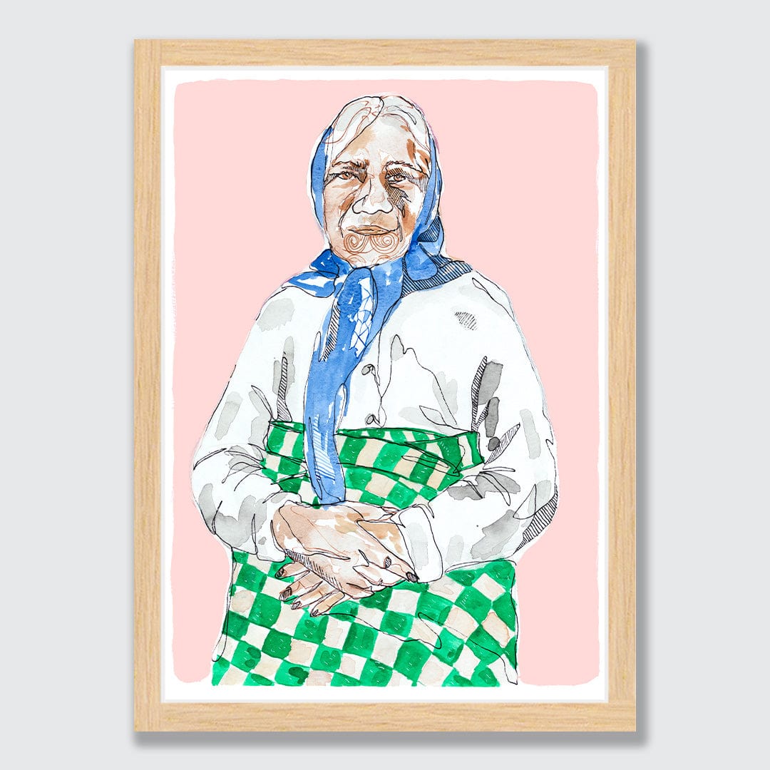 Auntie Queenie Art Print by Makus Art