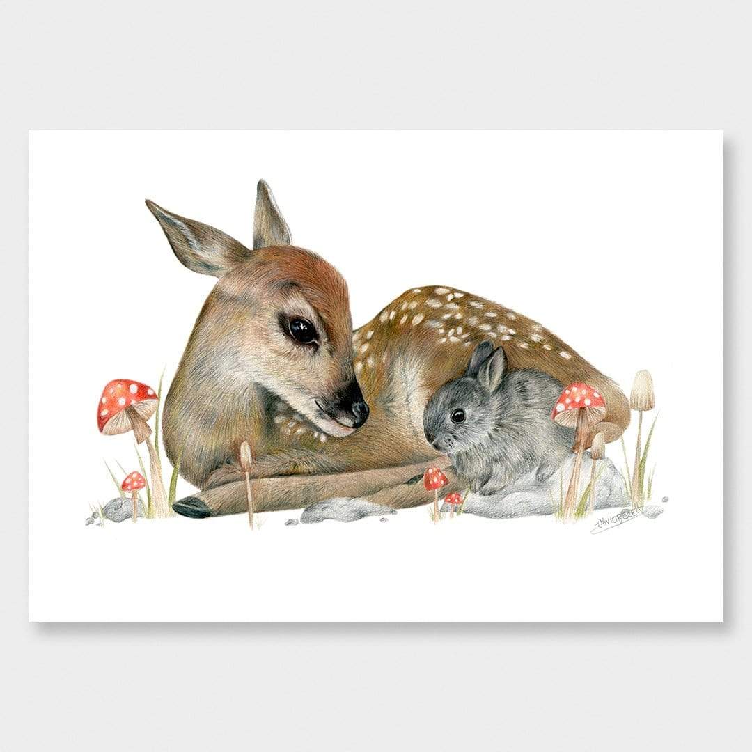 Bambi Art Print by Olivia Bezett