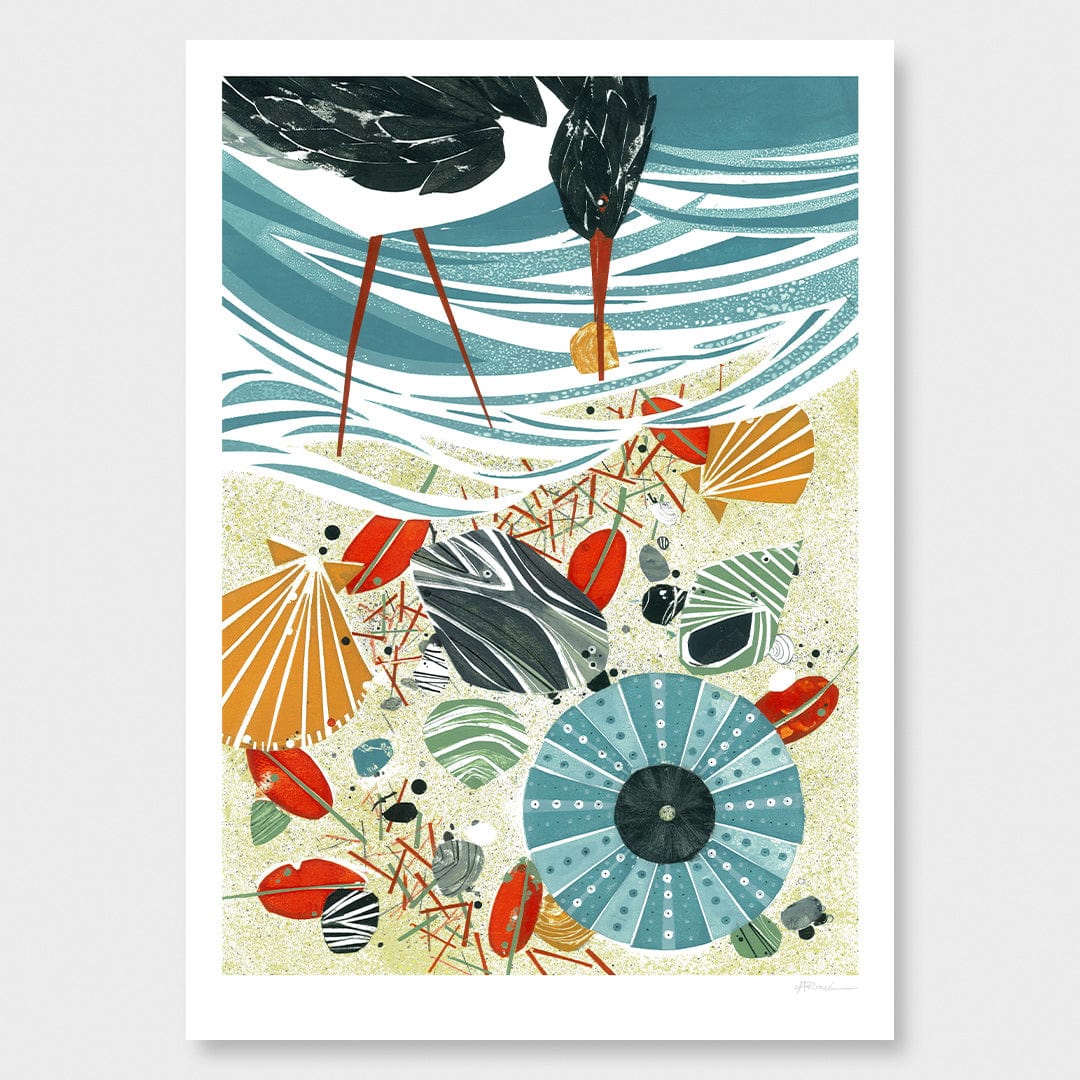 Beach Brunch Art Print by Holly Roach