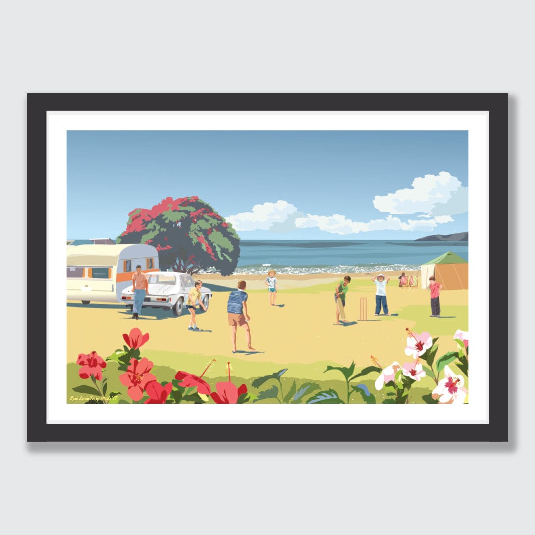Beach Cricket Art Print by Rosie Louise &amp; Terry Moyle