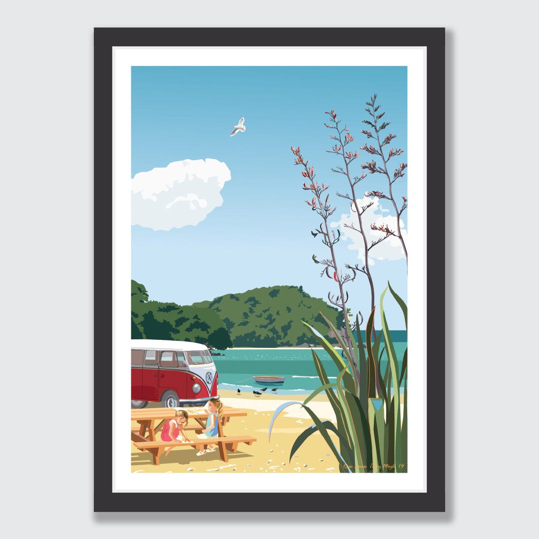 Beach Picnic Art Print by Rosie Louise & Terry Moyle